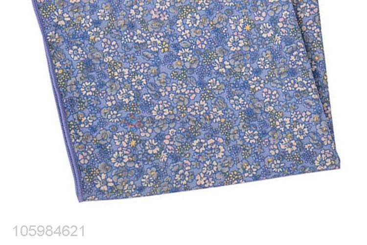 Customized cheap beautiful floral print suit pocket square