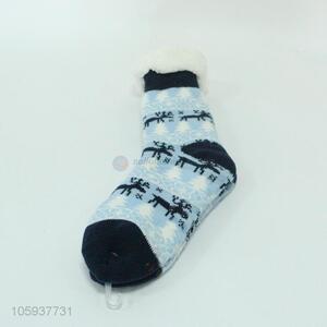 Most Popular Elk Printing Thickened Warm Floor Socks