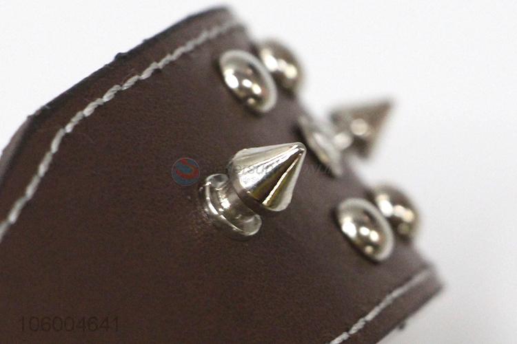 Most welcome leather dog pet collars rivets pet necklace