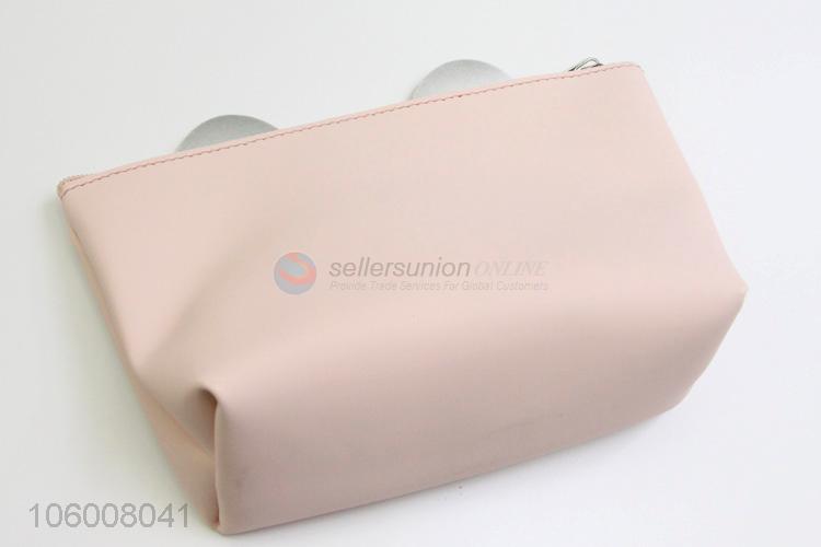 Promotional adorable frog shape women pu material cosmetic bags