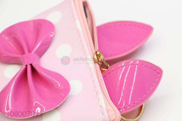 Customized cheap bowknot coin wallet coin bag money bag