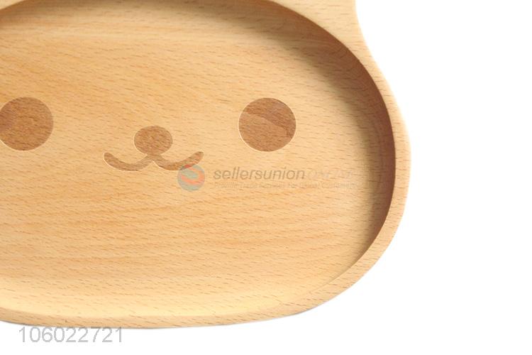 Popular Cartoon Wooden Plate Baby Dinner Plate