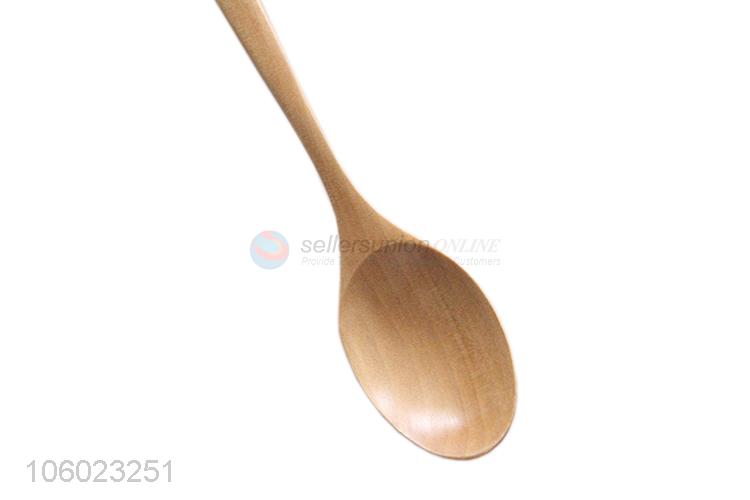 Unique Design Wooden Spoon Long Handle Dinner Spoon