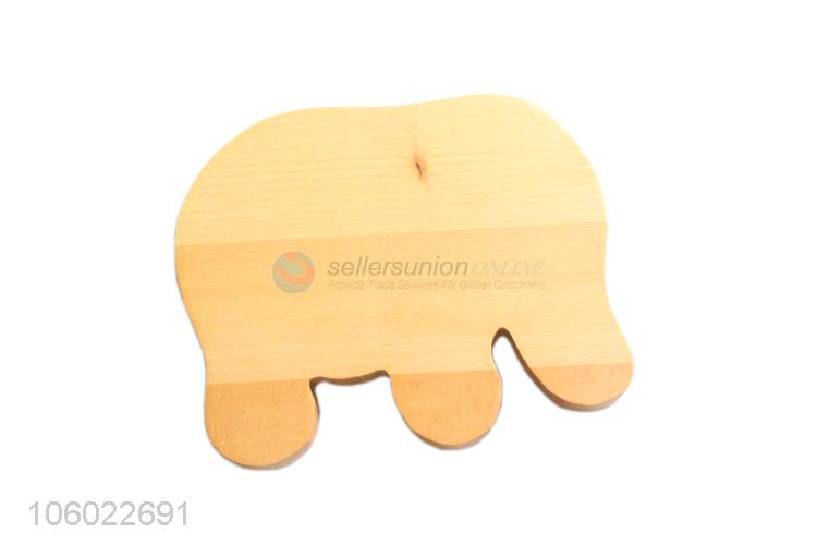 Cartoon Elephant Shape Wooden Baby Bowl Dinner Plate