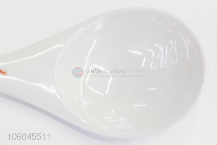 Custom melamine soup spoon cheap hard plastic spoon