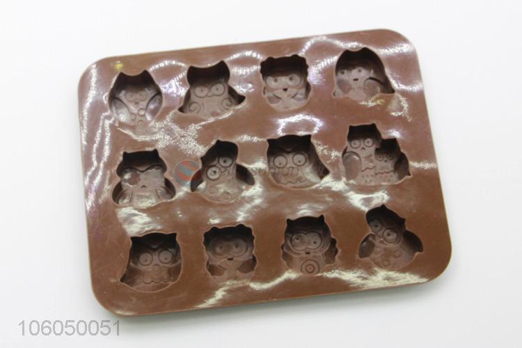 Cute owl shaped silicone cake baking pan chocolate mould