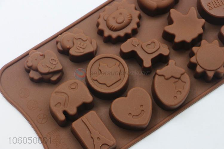 Hot sale food grade diy 15 holes silicone chocolate mold