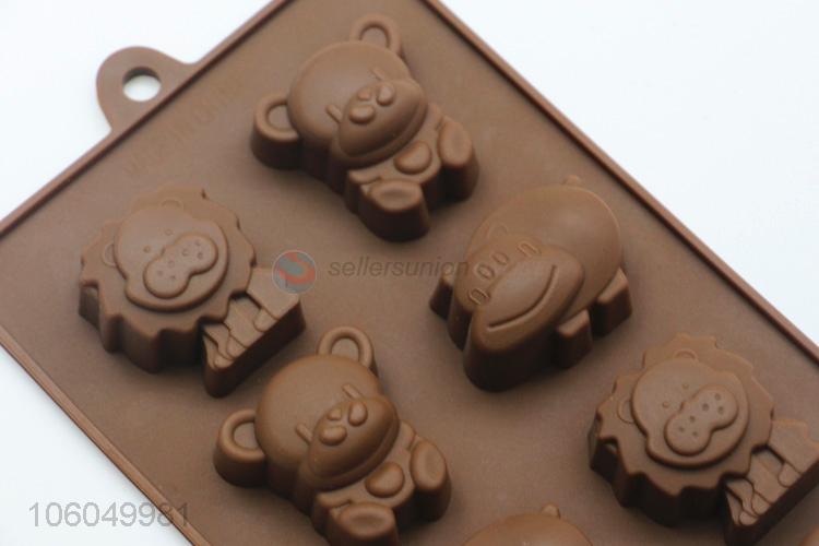 Wholesale animal shape food grade 8 cavity silicone chocolate mold