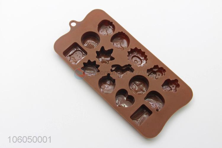 Hot sale food grade diy 15 holes silicone chocolate mold