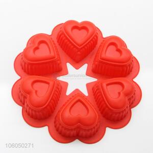 Custom food grade 3d heart shape silicone cake mold