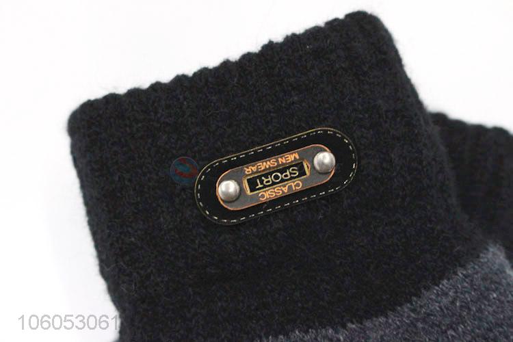 Fashion imitation cashmere men winter warm gloves