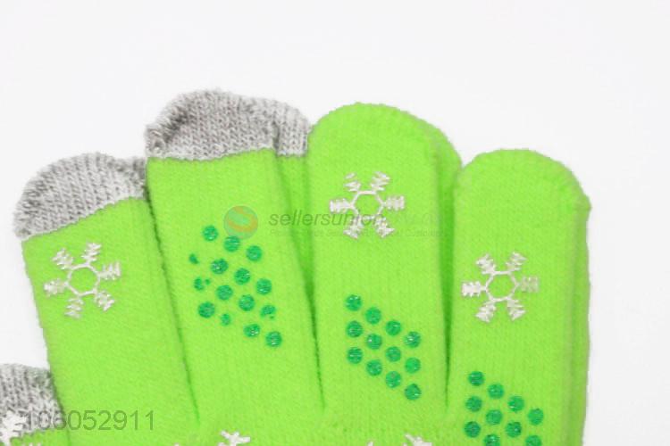 Custom gloves knit winter warm touch screen glove