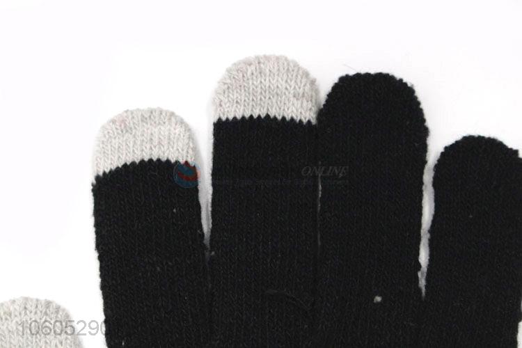 Lowest price men's knitted  dispensing non-slip touch screen gloves