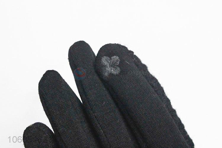 China Manufacture Winter Velvet Warm Gloves For Women