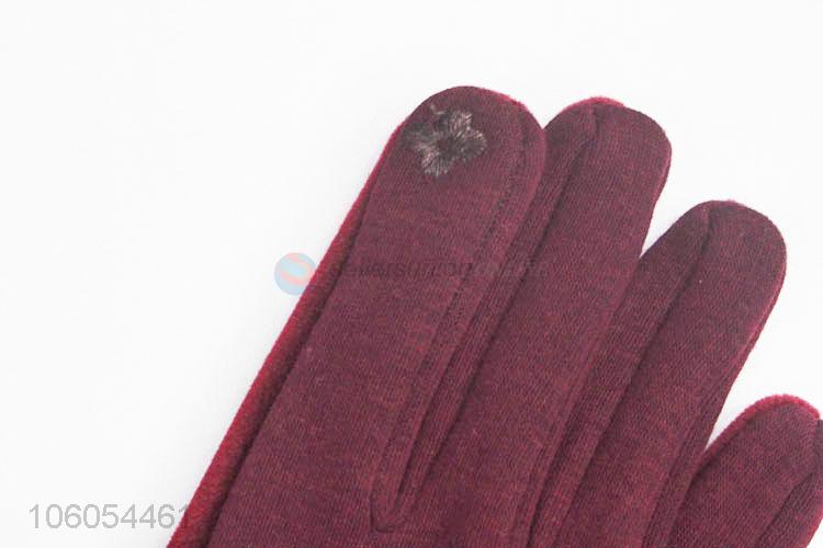 New Arrival Winter Velvet Touch Screen Gloves For Women