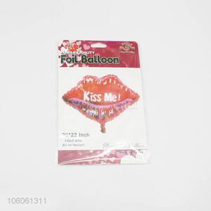 Utility and Durable Rred Lip Shaped Foil Balloon