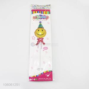 Direct Factory Smiley Face Foil Balloons with Base Party Decorations