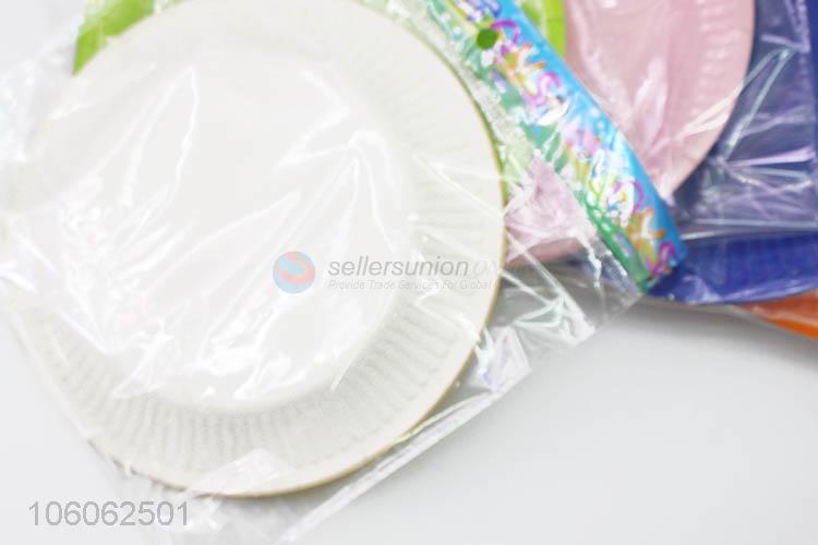 Factory Wholesale Solid Colo Paper Plate Party Supplies