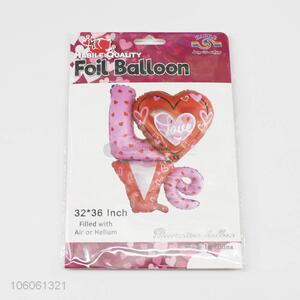 Factory Promotional Conjoined Love Foil Balloon for Wedding Decoration