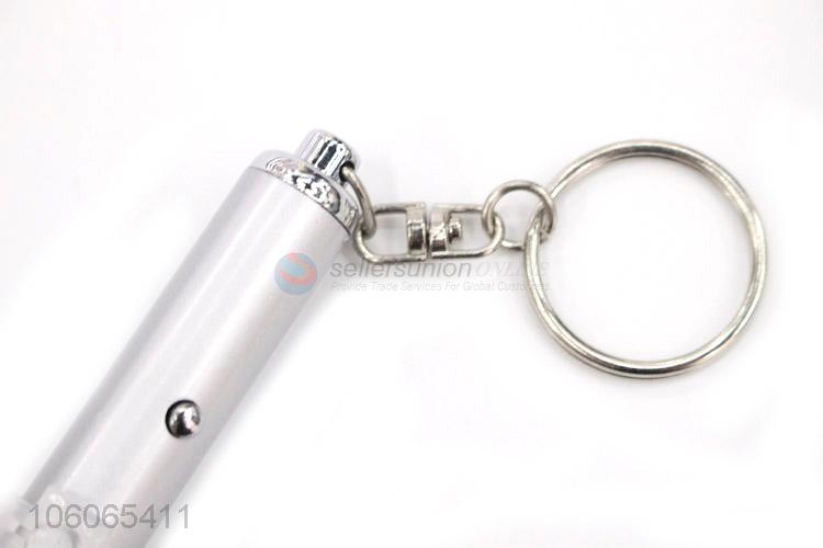 Wholeasale multifunction led flashlight keychain with laser pointer