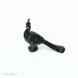 Black peacock ceramic articles for home decor