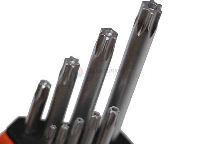 Superior quality 9pcs steel torx hex key wrench allen wrench