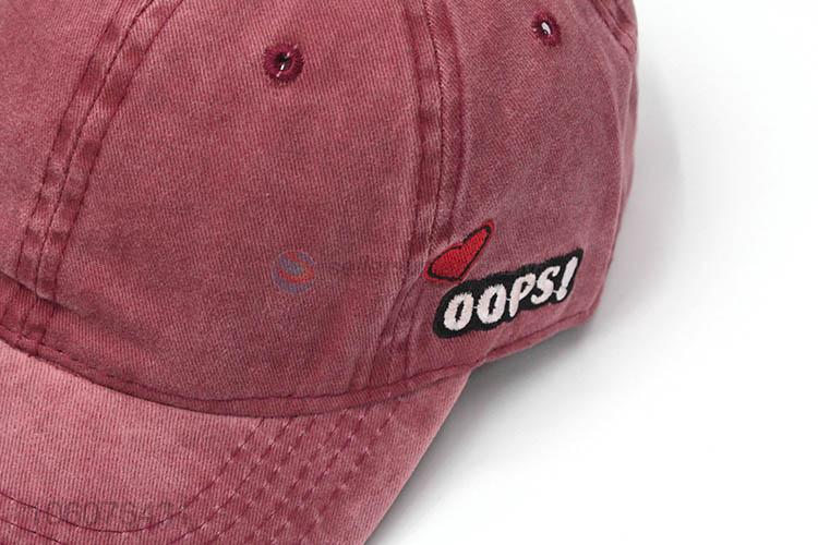 High sales claret red cotton 100% baseball cap