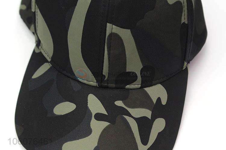 Customize camo 6 panel polyester baseball caps