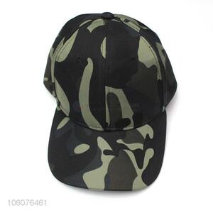 Customize camo 6 panel polyester baseball caps