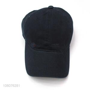 Unique design letter embroidered 100% cotton black baseball cap