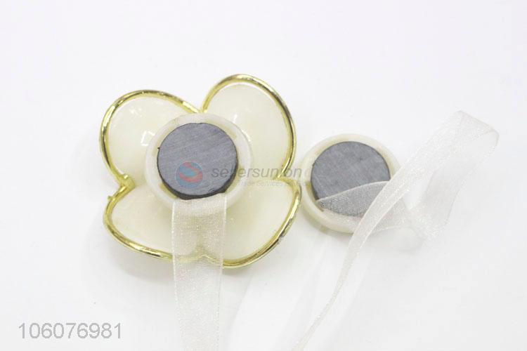 Popular design floral megnetic curtain tiebacks buckle clip