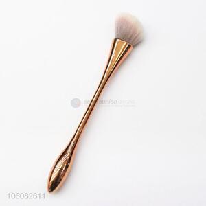 Best quality golden plastic handle makeup brushes with synthetic hair