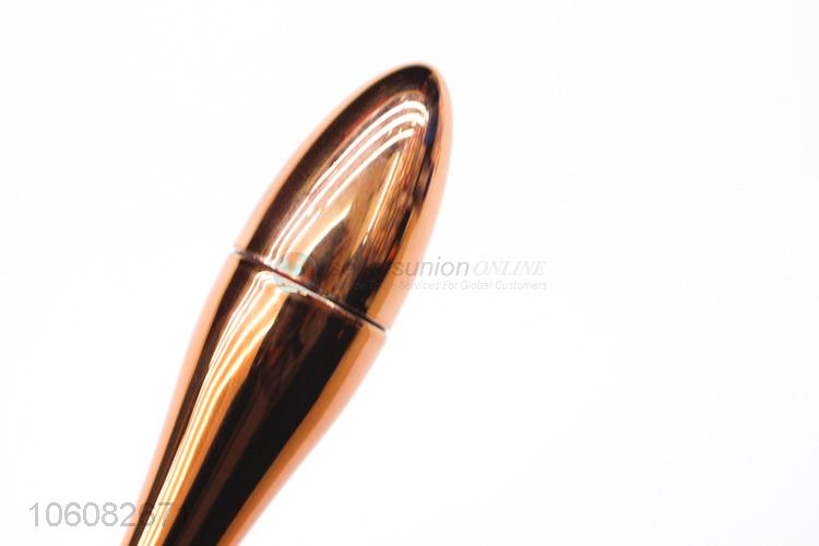 Factory supply golden plastic handle nylon hair makeup brushes