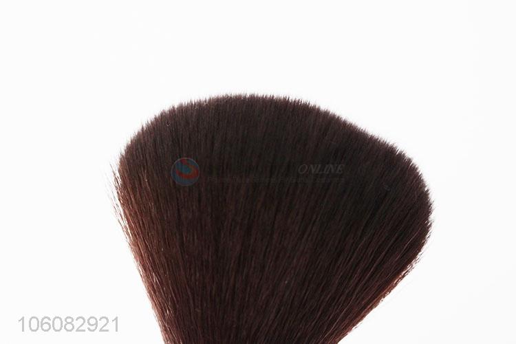 Wholesale black wooden handle brown nylon hair makeup brush