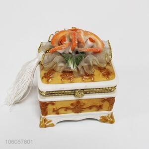 Unique design ceramic vintage jewelry box