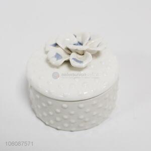 Best sale ceramic jewelry box & trinket box with flower design