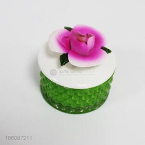 Suitable price flower ornament ceramic jewel box trinket present box