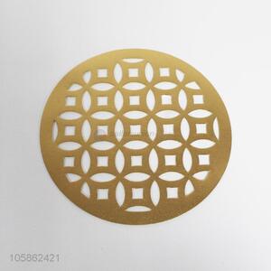 New design gold pvc round cut out table placemats for home decoration