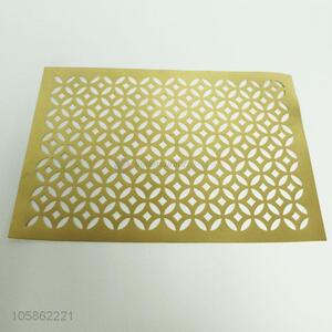 High Sales Gold Rectangle PVC Table Placemat for Home Decor