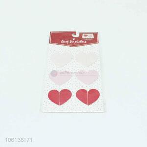 Popular low price heart shape paper sticker for decoration