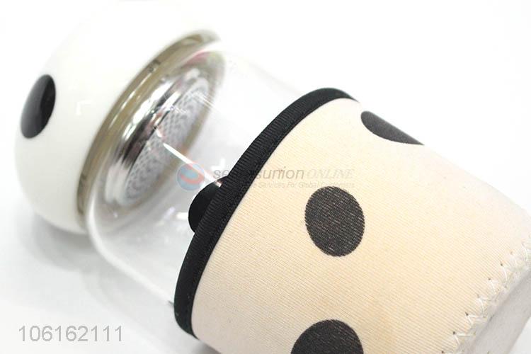 Premium quality fashion travel 200ml glass water bottle