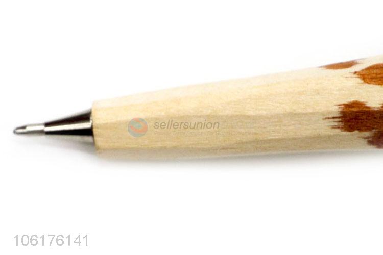 New Advertising Hand Carved Wooden Animal Ballpoint Pen