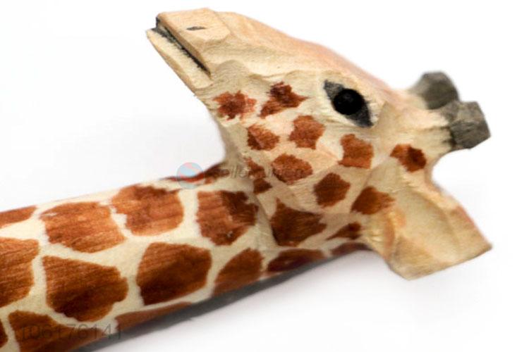 New Advertising Hand Carved Wooden Animal Ballpoint Pen