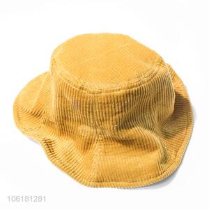 The Fashion Design Solid Color Corduroy Fisherman Bucket Hat