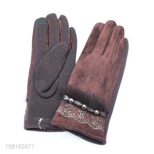 Best Sale Fashion Suede Gloves Winter Outdoor Warm Gloves