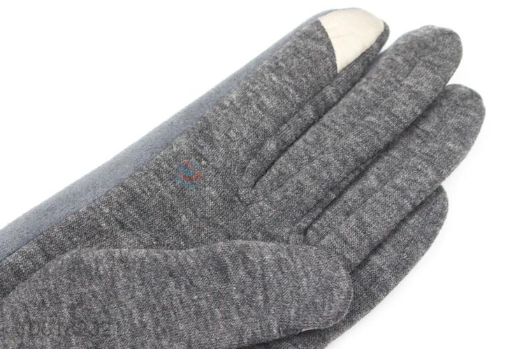 Custom Winter Warm Suede Gloves Women Touch Screen Gloves