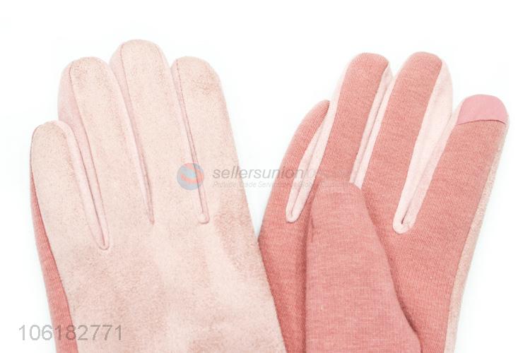 New Arrival Fashion Suede Gloves Ladies Warm Gloves