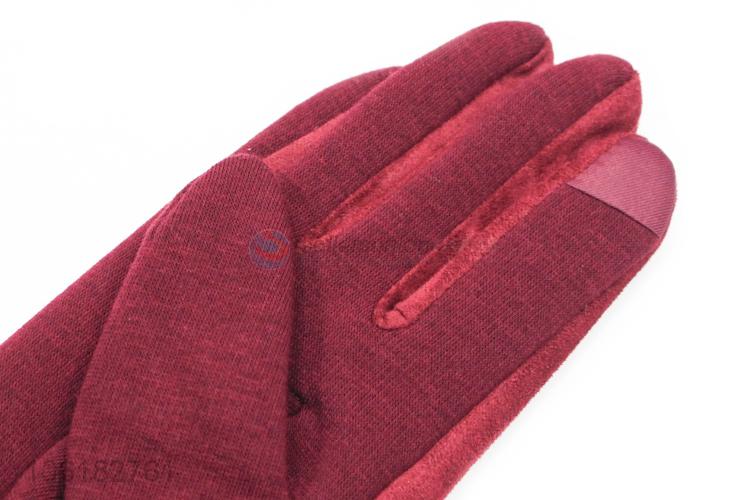 Popular Fashion Warm Gloves Best Women Suede Gloves