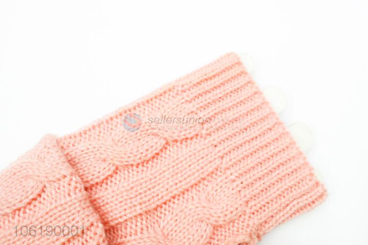 Cheap and High Quality Womens Long Winter Knitted Fingerless Gloves