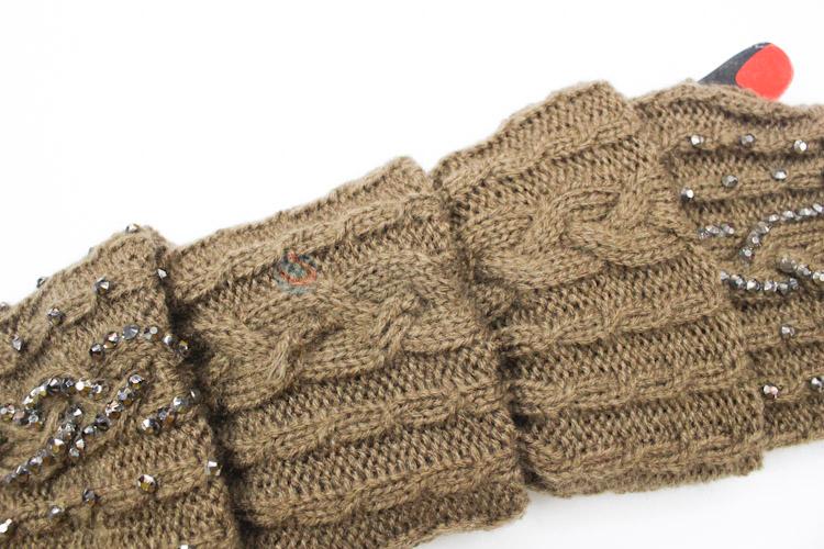 Good Quanlity Knitted Mittens Women Long Fingerless Gloves